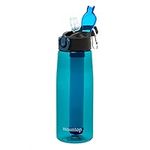 Portable Water Filter Bottle - Filtered Water Bottle with 2-Stage Integrated Filter Straw, Survival Filtration Portable Gear for Hiking, Camping, Travel, and Emergency Preparedness