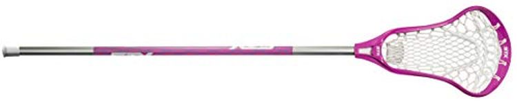 STX Lacrosse Crux 100 Complete Stick with Crux Mesh Pocket, Blush