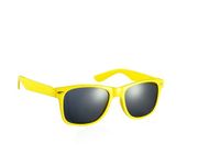 Komonee Yellow Drifter Sunglasses Classic Style Retro Sun Shades Eye Glasses UV400 Protection Unisex For Men Golf Cycling Sports Fishing Travel