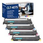 4PK InkSpire Compatible Replacement Toner Cartridge CLT-K407S CLT-C407S CLT-M407S CLT-Y407S for Samsung CLP-320 CLX-3180 CLX-3185FN CLX-3185N CLP-325W CLP-325 CLP-320N CLP-321N CLP-326