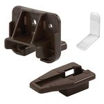 PRIME-LINE R 7321 Track Guide and Glides – Replacement Furniture Parts for Dressers, Hutches and Nightstand Drawer Systems (2-Pack), Brown, 2 Count (Pack of 1)