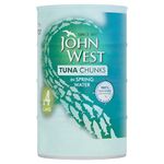 John West Tuna Chunks in Spring Water, 145g (Pack of 4)