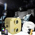 AZIMOM Bluetooth 20w Upgraded Fiber Optic Lights Twinkle Star Ceiling Lighting Kits 1100pcs0.03in13.1ft Fiber Strands Dual Port RGBW Sound Remote Control Light Source Home Indoor Car Ceiling Decor