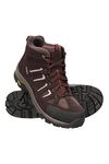 Mountain Warehouse Field Waterproof Vibram Hiking Wide Fit Boots - Waterproof Rain Shoes, Durable Walking Boots, Suede & Mesh Upper - Footwear for Camping & Travelling Brown 6 UK