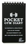 Polymath Products Pocket Gym Diary –100-page workout log. Handy size (3 x 5 inch) - fits in any pocket. 100% waterproof and sweatproof fitness training diary.