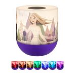 Disney Frozen LED Tabletop Lamp, Color-Changing, Elsa and Anna, Touch Sensor On/Off, Girls Night Light, Ideal for Children, Bedside, Bathroom, Playroom, Nursery, Decor, 49621