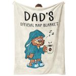 Juratar Gifts for Dad from Daughter and Son, Flannel Blanket Dad Gifts, Personalized Dad Birthday Gifts, Blanket for Dad(157x132 cm)