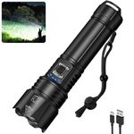 Rechargeable Flashlights High Lumens, 990,000 Lumens Brightest Flashlight, 5 Modes Super Bright Led Flashlight, 12H Running time, Handheld Flashlights for Home/Camping, Flash Light IPX6 Waterproof