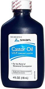 SWAN Castor Oil USP 100% Stimulant Laxative 4 FL OZ - For Relief of occasional Constipation