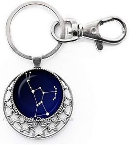 Orion Constellation Glass Key Ring.Night Sky Keychain.Stars,Astronomy,Space Jewelry,Birthday Gift.F100