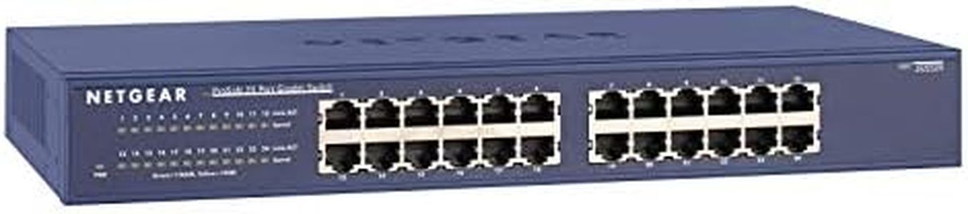 NETGEAR JGS524 ProSafe 24-Port Gigabit Rack-Mount Ethernet Network Desktop Switch (JGS524AU), Blue, JGS524AU