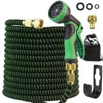 Expandable Garden Hose Pipe Spray - Flexible Lightweight Magic Hose with 3/4", 1/2"Fittings Garden Hose Pipe 10 Modes Function Water Spray Gun Watering Long Hose for Gardening Plants (100ft/30m)