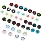 EEEKit 40PCS Joystick Thumb Grip Caps Cover, Colorful Luminous Cat Paw Joystick Thumb Stick Cap for PS5 PS4 PS3 PS2 Xbox 360 Xbox One Controller Accessories