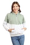 Women Standard Length Polyester Jacket for GYM/Upper Jacket (X-Large, Olive Green)