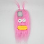 qizjio Ugly Funny Phone Case for iPhone 14 Weird Embarrassing Hairy Doll Case Hairy Pink