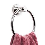 Marmolux Polished Chrome Towel Ring - Hand Towel Holder for Bathroom - Hand Towel Racks - SUS 304 Rust & Corrosion Resistant Stainless Steel - Wall Mount Bathroom Hardware - Round Towel Hanger