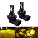 SOCAL-LED LIGHTING 2x HB4 9006 LED Fog Light Bulb Advanced 3030 SMD Bright Colorful Daytime Running DRL Lamp, Golden Yellow