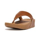 Fitflop Women's Lulu Leather Flip Flops, Toe-Post Sandals, Comfortable with Natural Arch Support - Light Tan - 3 UK