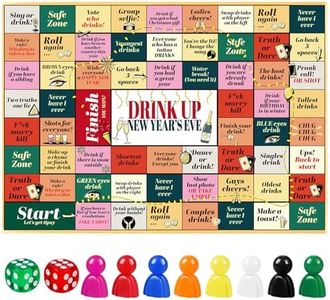 Fofeadm New Year's Eve Drinking Games, Rubber Mat Drinking Board Game for Adults, Funny Party Interactive Drinking Games, Age 21+, 2-8 Players