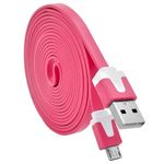 pluX UE Boom Replacement Charging Cable Flat USB Power Cable Speaker charging cable, data cable, Compatible with Logitech UE Boom2 / Boom3 / Megaboom/Miniboom/Roll Wireless Speaker (Pink)