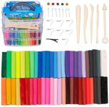 THE TWIDDLERS - 88-Piece Polymer Clay Modelling Kit & Accessories, Multi-Coloured with Clear Storage Case and Manual, Kids Arts and Crafts Gift Set