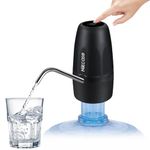 Nik case Automatic Wireless Water Can Dispenser Pump for 20 litre 8-10 Can on Single Charge USB Rechargeable Pump Child Lock Stainless Steel Water Outlet, Portable Water Pump for Home, Office (Black)