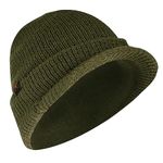 Rothco Wool Watch Cap with Brim – Wool Beanie Hat with Visor – Great for Winter Activities, Olive Drab, One size