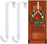 15" Wreath Hanger for Front Door Christmas Decoration Metal Over The Door Single Hook-Wreath Hanger Over The Door (2-PCS)