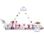 Crazy Craft Customized Kids Name Plate for Room, Handmade Kids Name Wall Hanging with Pink Unicorn Theme for Kids Room Baby Boy, Girl Room Décor, Door Hanger, Name Plate, Wall Plaque, 4 Letter