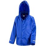 Kids Waterproof Rain Jacket In Black, Pink, Red or Royal Blue Childs Childrens Boys Girls (Royal, 3-4 Years)