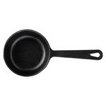 SWASTHA COOKWARE Tadka Pan Round | Cast Iron Material | Black Colour | Pre-Seasoned | Ready to Use Kitchen Pan with Iron Handle (Diameter - 10.6 cm)