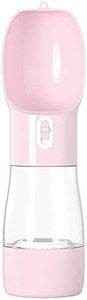 2 in1 Puppy Dog Cat Pet Water Bottle Cup Drinking Travel Outdoor Portable Feeder (Pink)