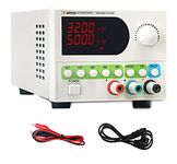 Matrix DC Power Supply Variable (0-32V 0-6A) Adjustable Switching Regulated Bench Lab Power Supply 5-Storage MPS-3206 4 Digits Display OVP OCP 110V/220V with Alligator Clip