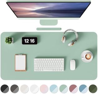 MOLMO Non-Slip Desk Mat, Waterproof Desk Pad Table Protector, Easy Clean Laptop Mat Large Mouse Pad Leather Writing Mat with Suede for Office /Home/Decor (Light Green, 60 x 35 cm)