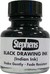 Magic Color Black Coloured Artists Indian Drawing Ink Bottle 28ml, Permanent, Waterproof Ink, Ideal for Office and Home Use, for Creative Writing, Letters, Invitations and Drawing