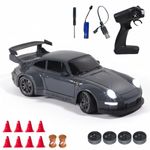 L.O.T TOYS Flare Remote Control Car | 20Kmph, 2.4Ghz | Rc Drifting Car, Rc Car, Diwali Gift, 4 Wheel Drive, Boost Mode, Long Range Remote, Hard Plastic Top with LED Head Light (Burnout Grey)