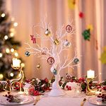 White Twig Tree Artificial Trees - 58cm Tall Small Christmas Tree for Table Centrepiece Ornament Display Tree Easter Tree Inweder Wishing Tree for Wedding Table Halloween Birthday Xmas Home Decor