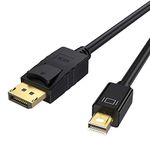 Mini DP to DP Cable, ICZI Bi-directional DisplayPort to Mini DisplayPort (Thunderbolt 2) 4k 60hz/1080p 144hz Ultra HD Resolution for MacBook Pro, New Surface 2017 and More - 10ft