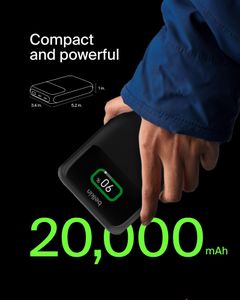 Belkin BoostCharge 20K 3-Port Power Bank – USB-C & USB-A Fast Charger, Black