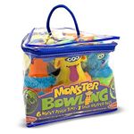 Melissa & Doug Fuzzy Monster Bowling Pins & Ball With Mesh Storage Bag (8-Piece Set) | Toddler Plush Indoor Bowling Set, Monster Bowling Set For Toddlers And Kids Ages 2+