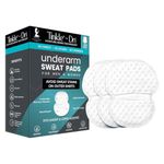 Tinkle DRI Disposable Sweat Pads for Underarms Women & Men (25 Pairs) 50 Pads, Straight, highly absorbent Armpit Sweat Pads Cotton, Ultra-thin, Prevents Sweat Stains & Odour, Skin & Fabric friendly