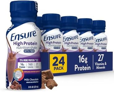 Ensure High Protein Nutritional Shake With Fiber, 16g Protein, Meal Replacement, With Nutrients to Support Immune System Health, Milk Chocolate, 8 fl oz, 24 Count