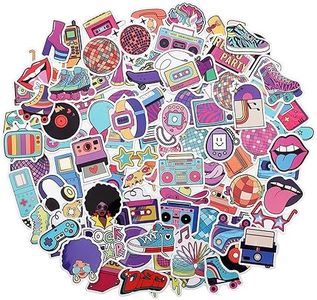 100 Pack 90s 80s Stickers, 1990's 1980's Hip Hop Party Favors, Birthday Decorations