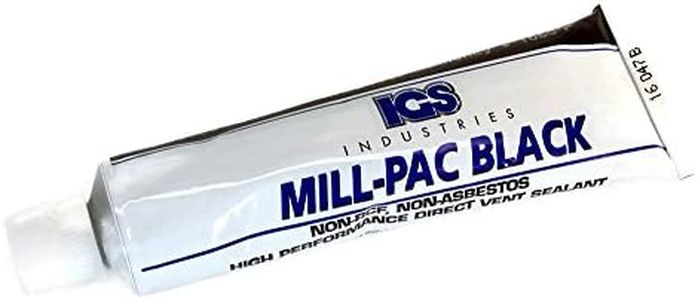 Non-Toxic High Temp Mill-Pac Black Sealant | Fireplaces, Wood, Pellet, and Gas Stoves, Direct Vent Systems, Flue Joints | Environmentally Friendly | 1050-Degree (90 ml Squeeze Tube)