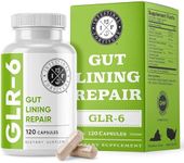 Intestinal Fortitude GLR-6 - Gut Lining Repair Supplement for Gut Health - Leaky Gut Repair with L-Glutamine, Slippery Elm, DGL Licorice Root, Marshmallow Root, Fenugreek - IBS, IBD, GERD - Vegan