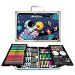 Breatoi 145 Pcs Space Kids Art Drawing Set : Art and Craft Supplies : Drawing and Painting Set :Great Birthday Gift for Boys Girls Children - 145 Pcs Art Set