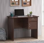 DeckUp Cannes Engineered Wood Study Table and Office Desk (Walnut, Matte Finish)