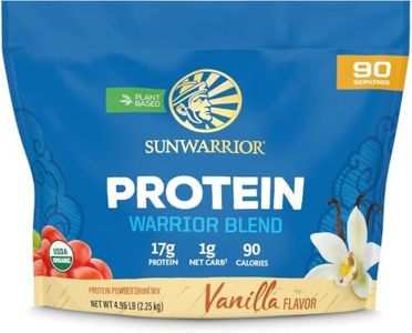 Sunwarrior Vegan Organic Protein Powder Plant-Based | BCAA Amino Acids Hemp Seed Soy Free Dairy Free Gluten Free Synthetic Free Non-GMO | Vanilla 90 Servings | Warrior Blend