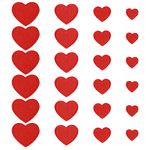 24PCS Red Hearts Patches Embroidered Iron On/Sew on Heart Shape Patches Heart Patch Cute Heart Shape Iron on/sew on Patches Heart Iron on Patches for Clothing Hat Jeans DIY Accessories (Red)