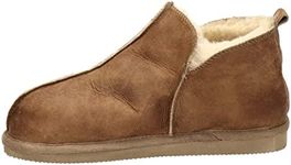 Shepherd of Sweden - Annie Sheepskin Slippers - Women - 100% Real Sheepskin - Comfort - Soft and Warm - Fluffy - Antique cognac - 6 UK